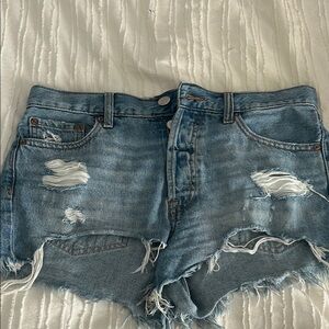 Distressed Denim Women Shorts